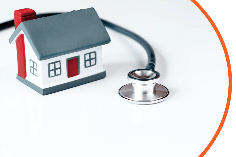 HomeAutoCoverageCheckup small home toy and stethoscope