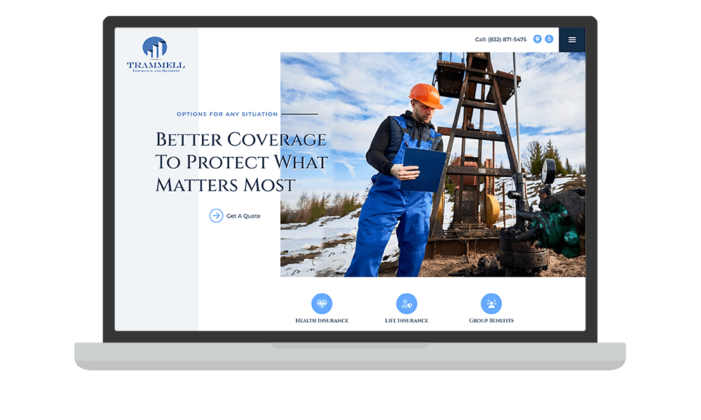 Desktop View of BrightFire Insurance Agency Website for Trammel Insurance