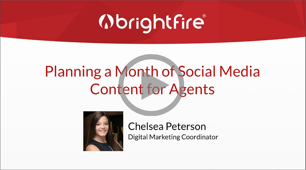 Watch the on-demand recording of our latest webinar on Planning a Month of Social Media Content for Agents