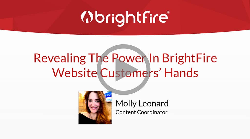 Watch the recording of, "Revealing The Power In BrightFire Website Customers' Hands," on-demand now.