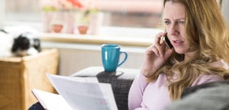 Confused Woman on the Phone
