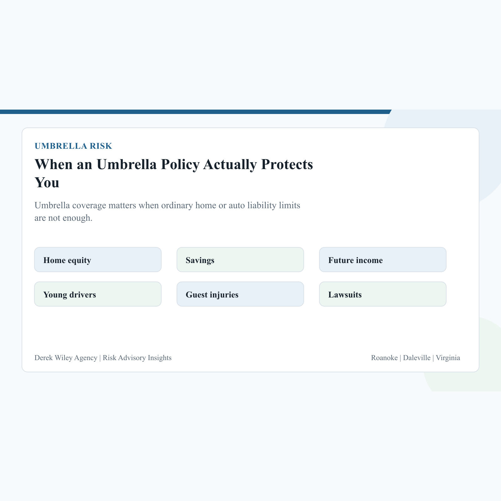 Umbrella Policy Header – Square Safe Umbrella policy asset protection article header