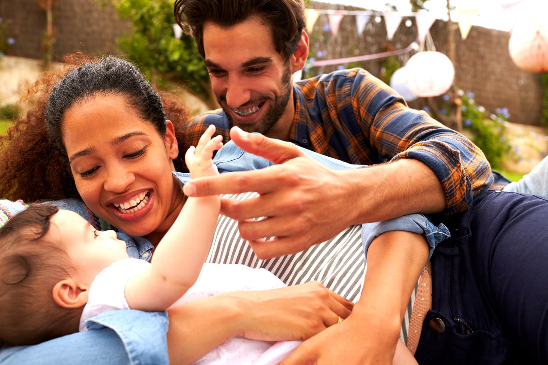 young family with baby