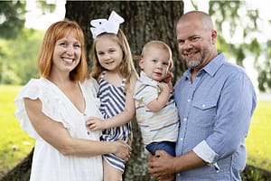 Jason Ingram with his family