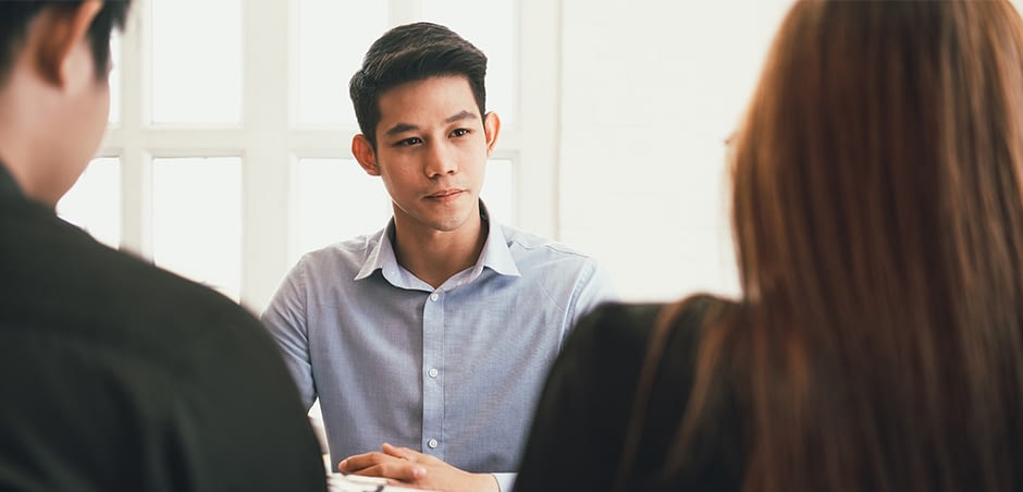 Young Man In Interview