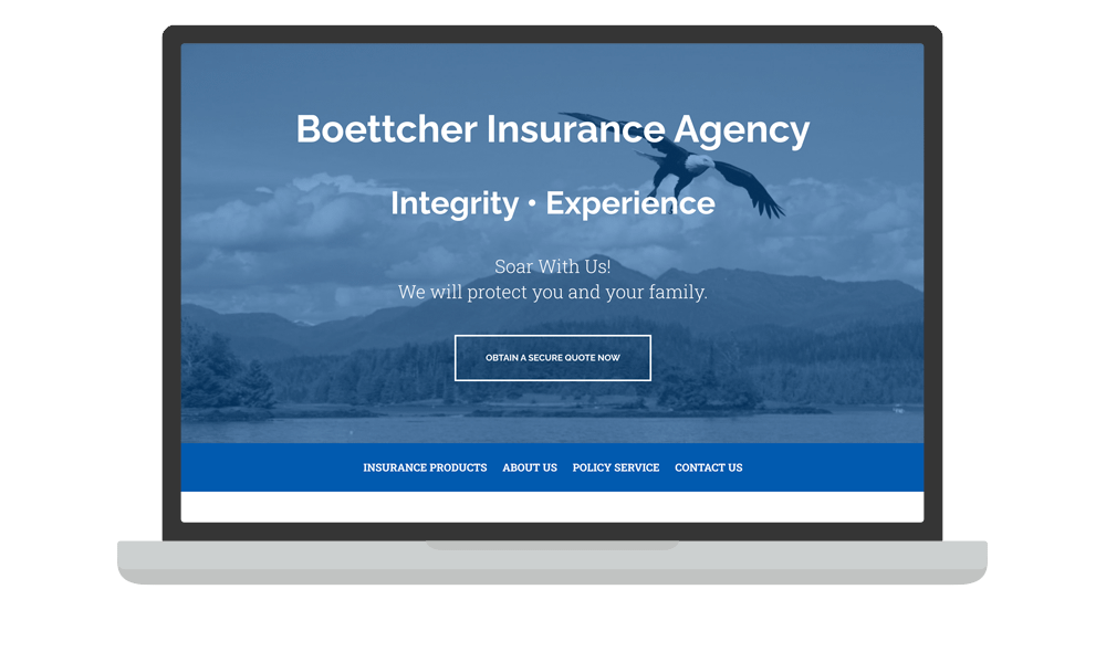 Smartphone View of BrightFire Insurance Agency Website for Boettcher Insurance Agency