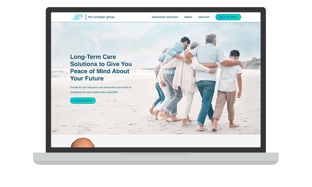 Desktop View of BrightFire Insurance Agency Website for The Cardajan Group