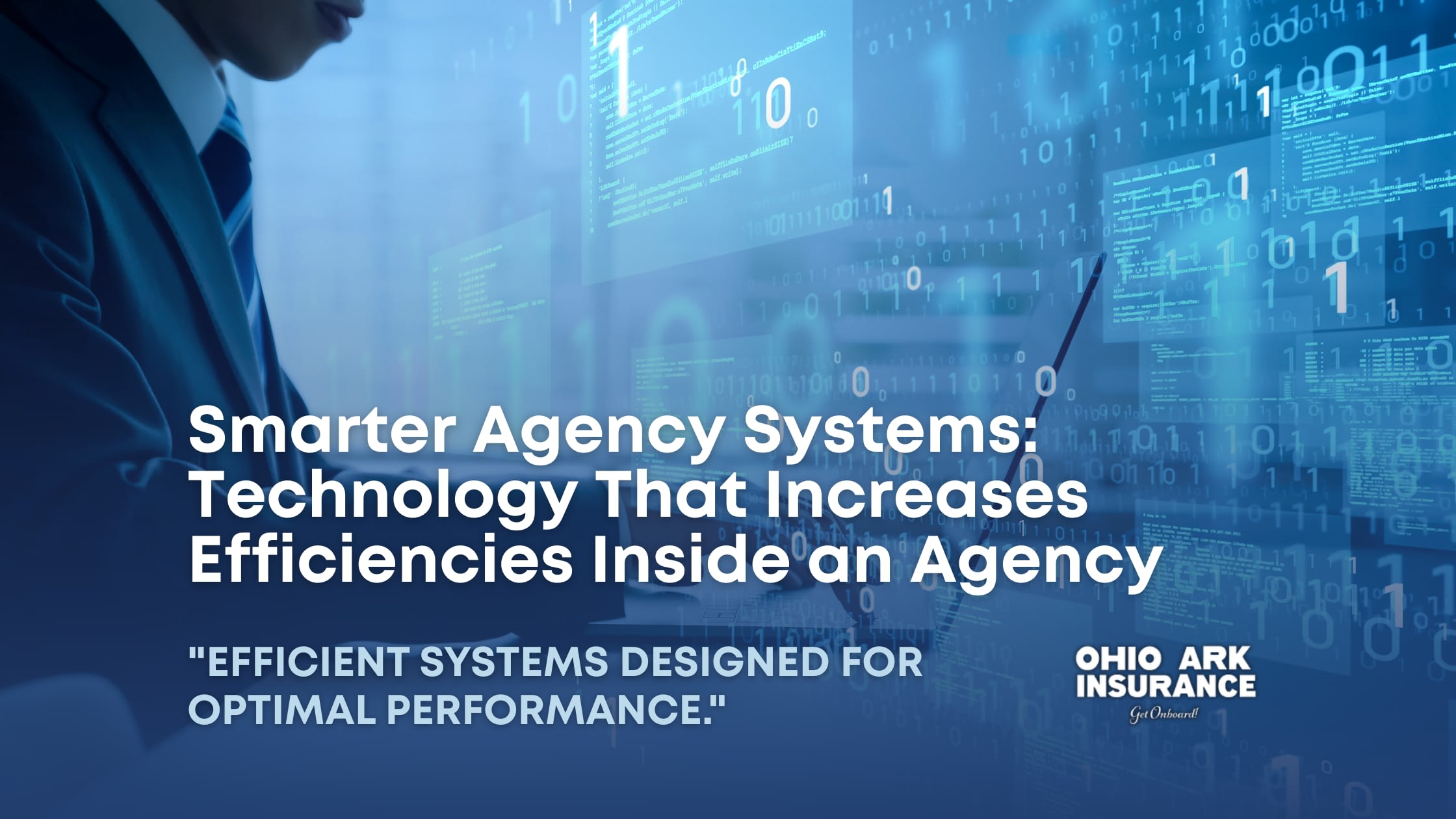 Visual representation of agency systems improving workflow, reducing CSR costs, and integrating with business insurance tools through NSC (Neon Service Center).
