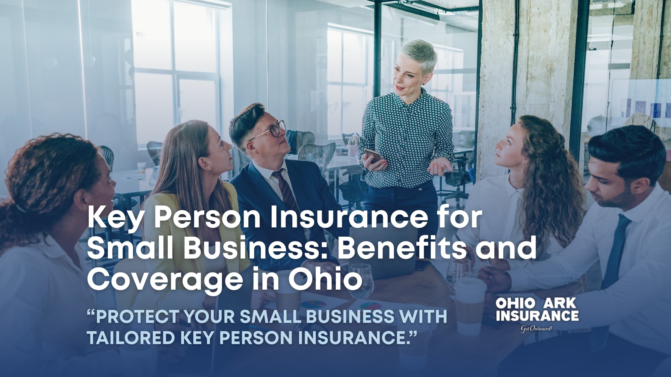 Business owner working at a desk, symbolizing the impact of Key Person Insurance for small business continuity and financial protection in Chagrin Falls, Ohio.