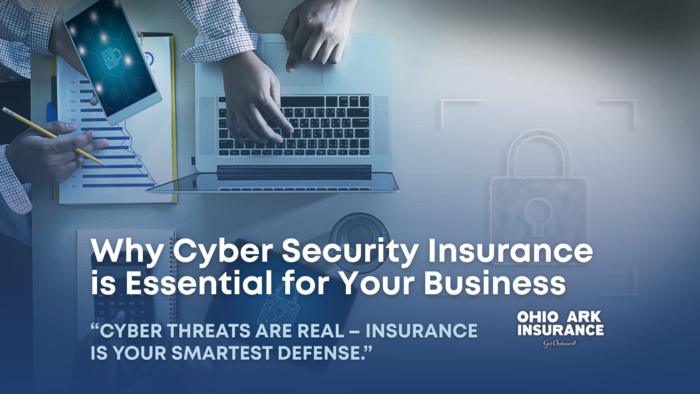 An abstract digital illustration depicting a shield protecting various business elements within a network, symbolizing cybersecurity insurance as a smart defense against evolving digital threats for SMEs.