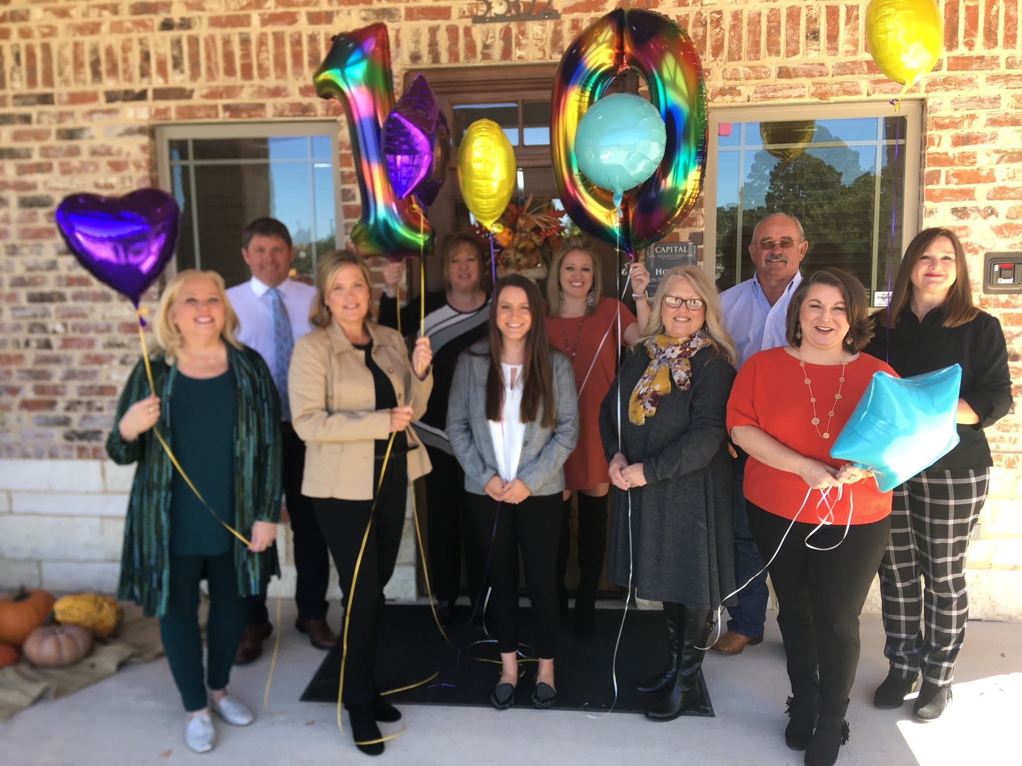 Staff celebrating 10 years