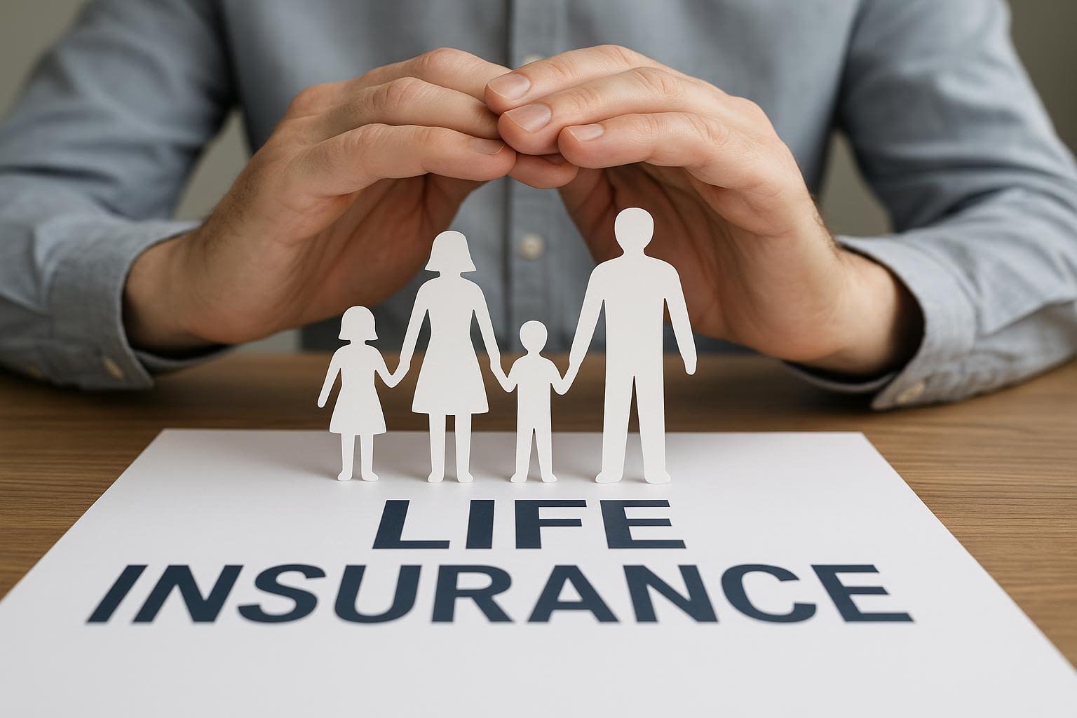 Life Insurance Policy and Family Protection Concept