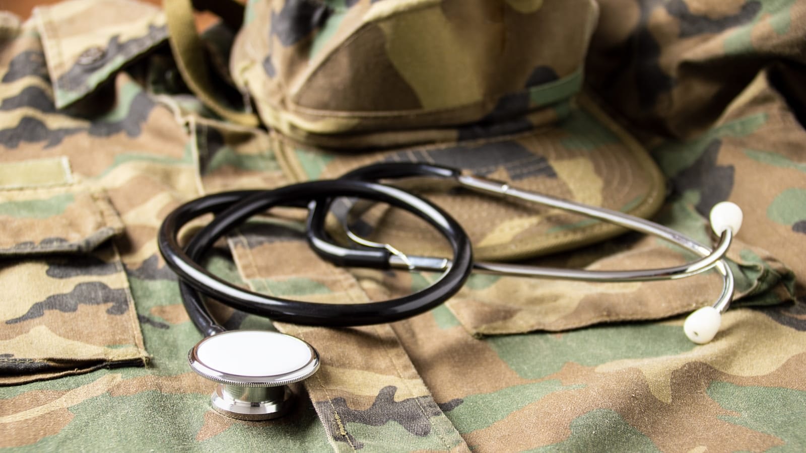 Army uniform and medical tool