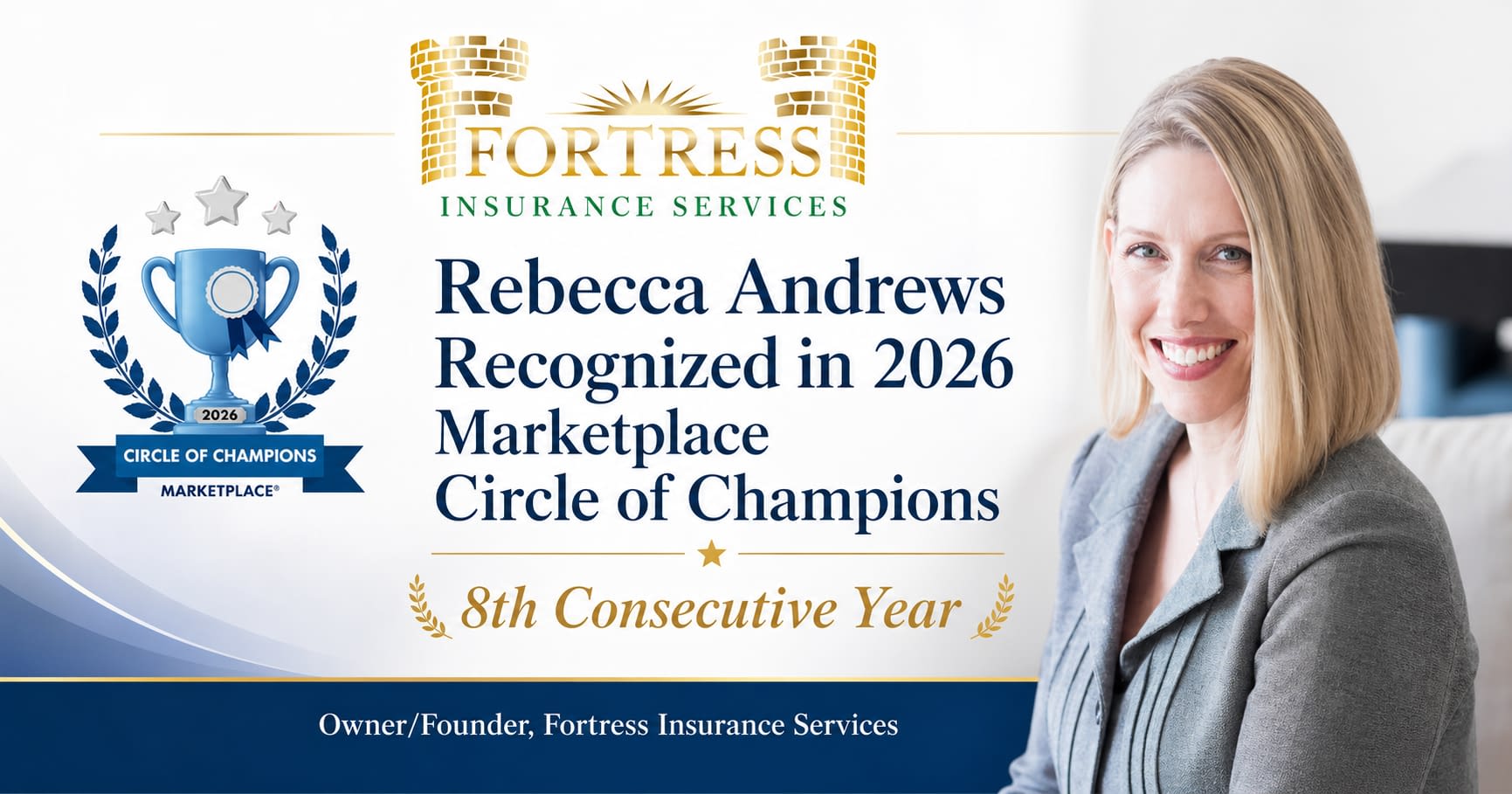 Rebecca Andrews recognised Circle Of Champions for the 8th Year