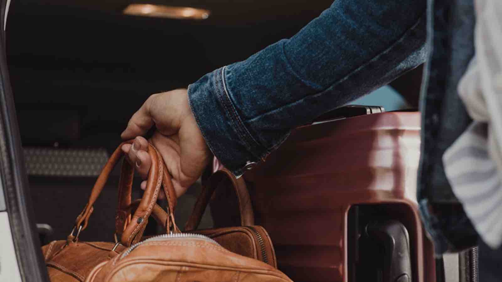 Loading bags into the car