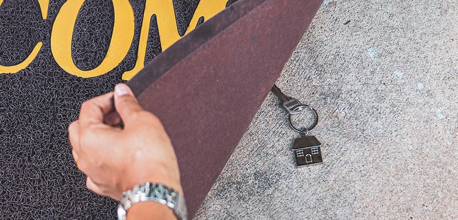 House Key Under Mat