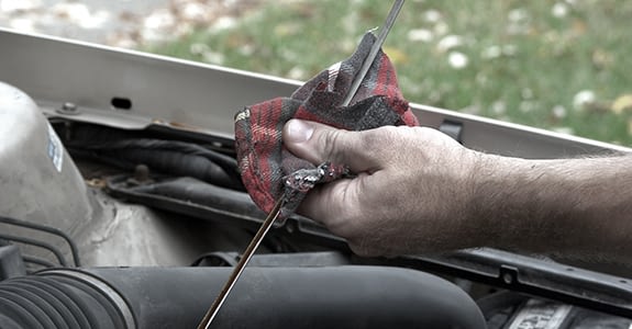 Checking Oil Dipstick