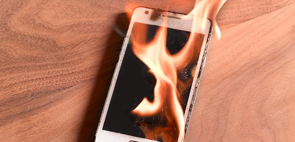 Phone On Fire