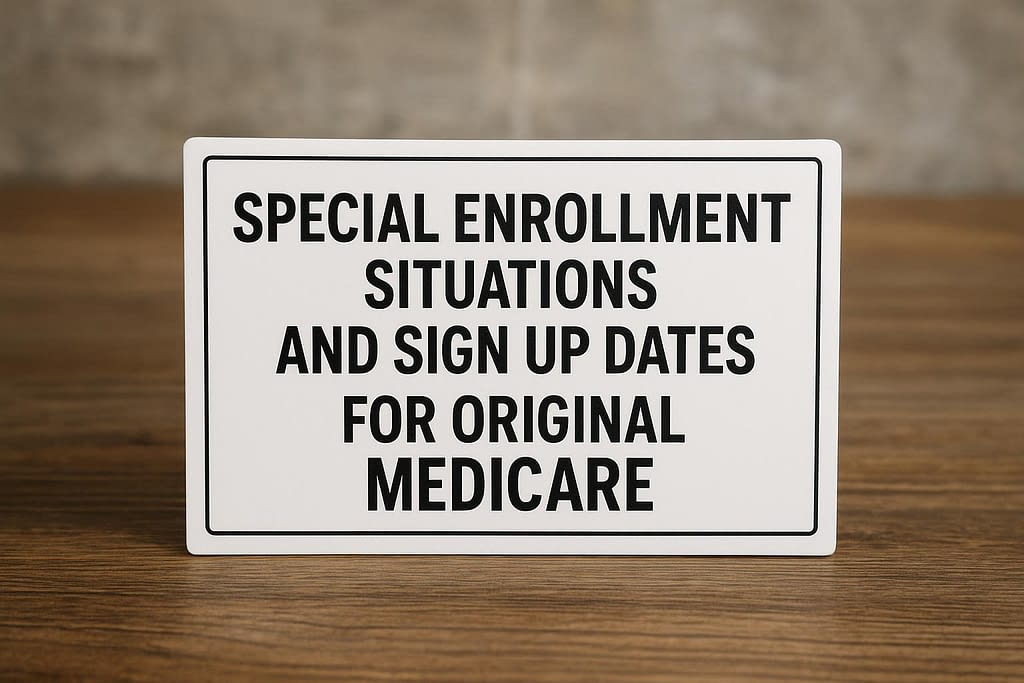 Illinois, Nevada, Mississippi, Arizona, Texas, California, Florida, Georgia, Indiana, Louisiana, and Virginia. Special Enrollment Opportunities and Sign Up Periods for Original Medicare