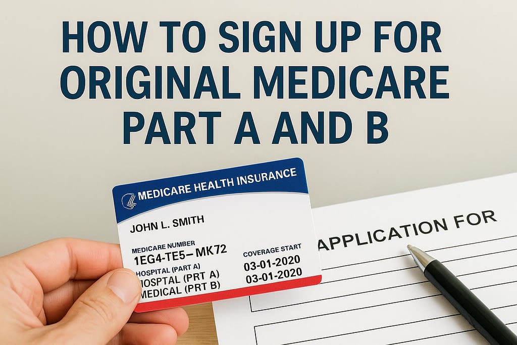 Steps to Enroll in Original Medicare Part A and Part B if you live in one of these states: Illinois, Nevada, Mississippi, Arizona, Texas, California, Florida, Georgia, Indiana, Louisiana, and Virginia.