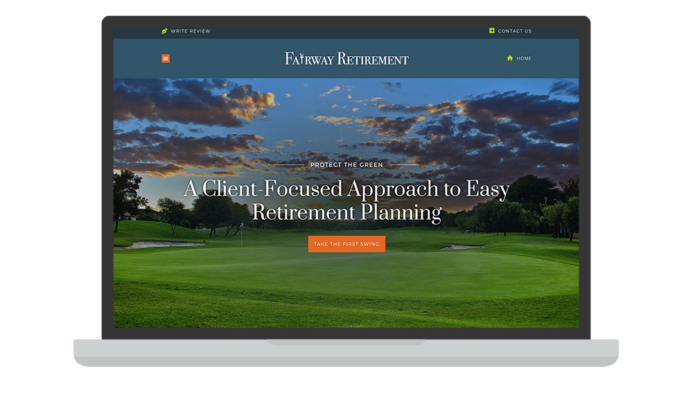 Desktop View of BrightFire Insurance Agency Website for Fairway Retirement