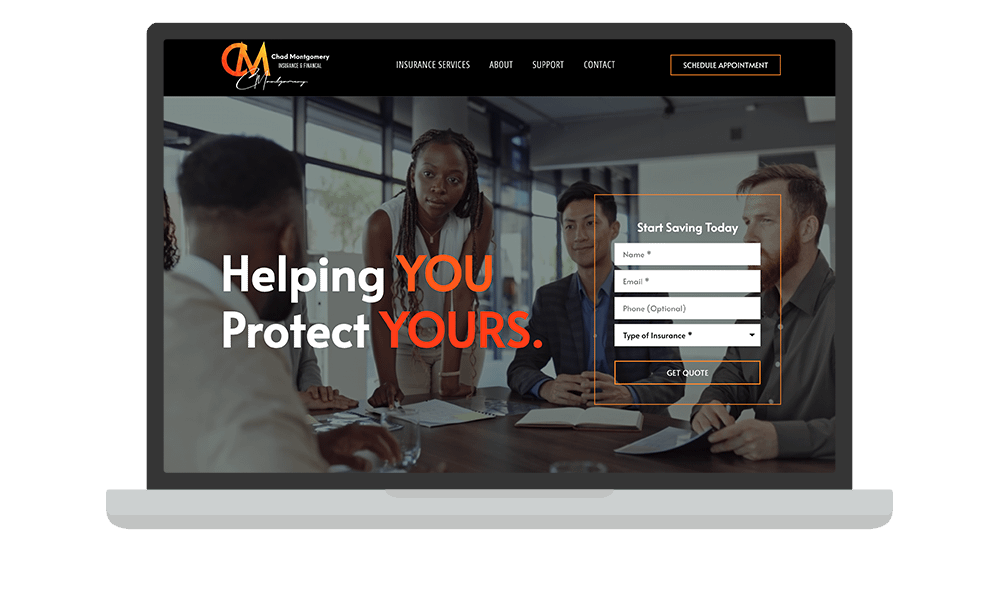 Desktop View of BrightFire Insurance Agency Website for CM Insurance