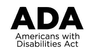 ADA - Americans with Disabilities Act logo.