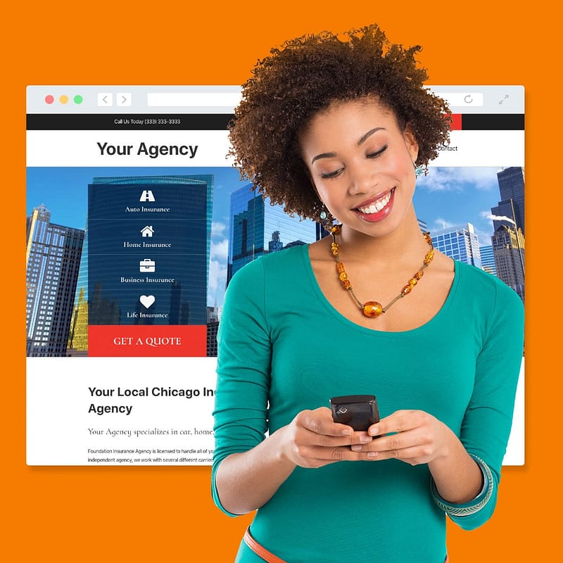 Custom Insurance Agency site Platform BrightFire