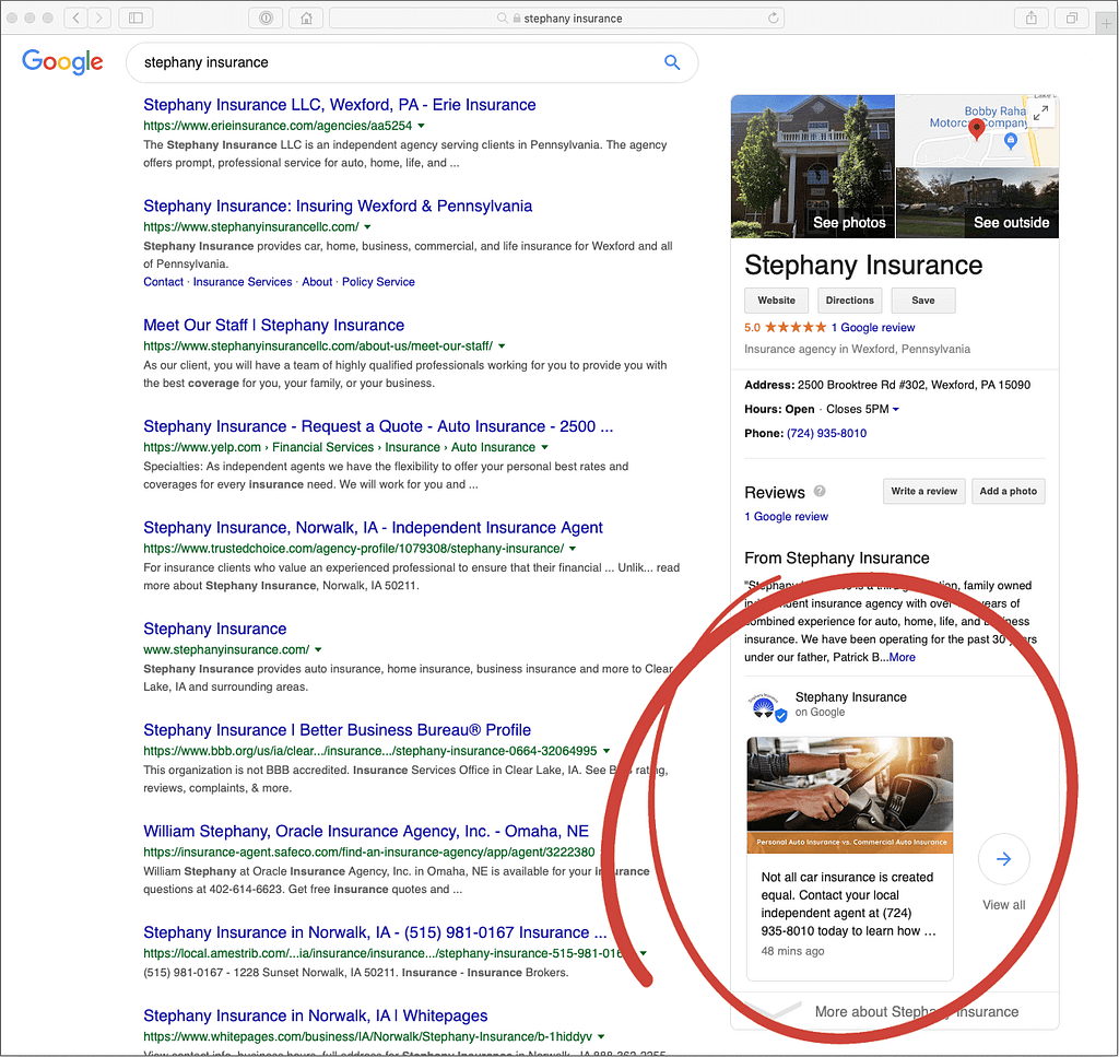 agency google my business