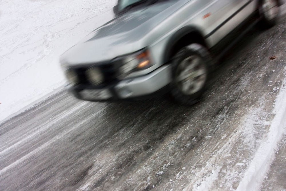 driving on black ice