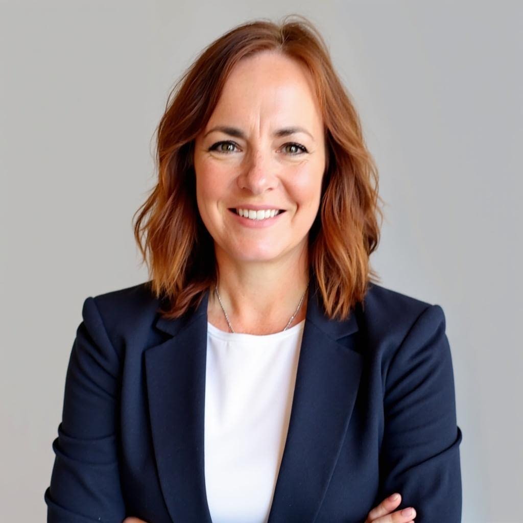 Liz Drury headshot woman smiling with her arms crossed