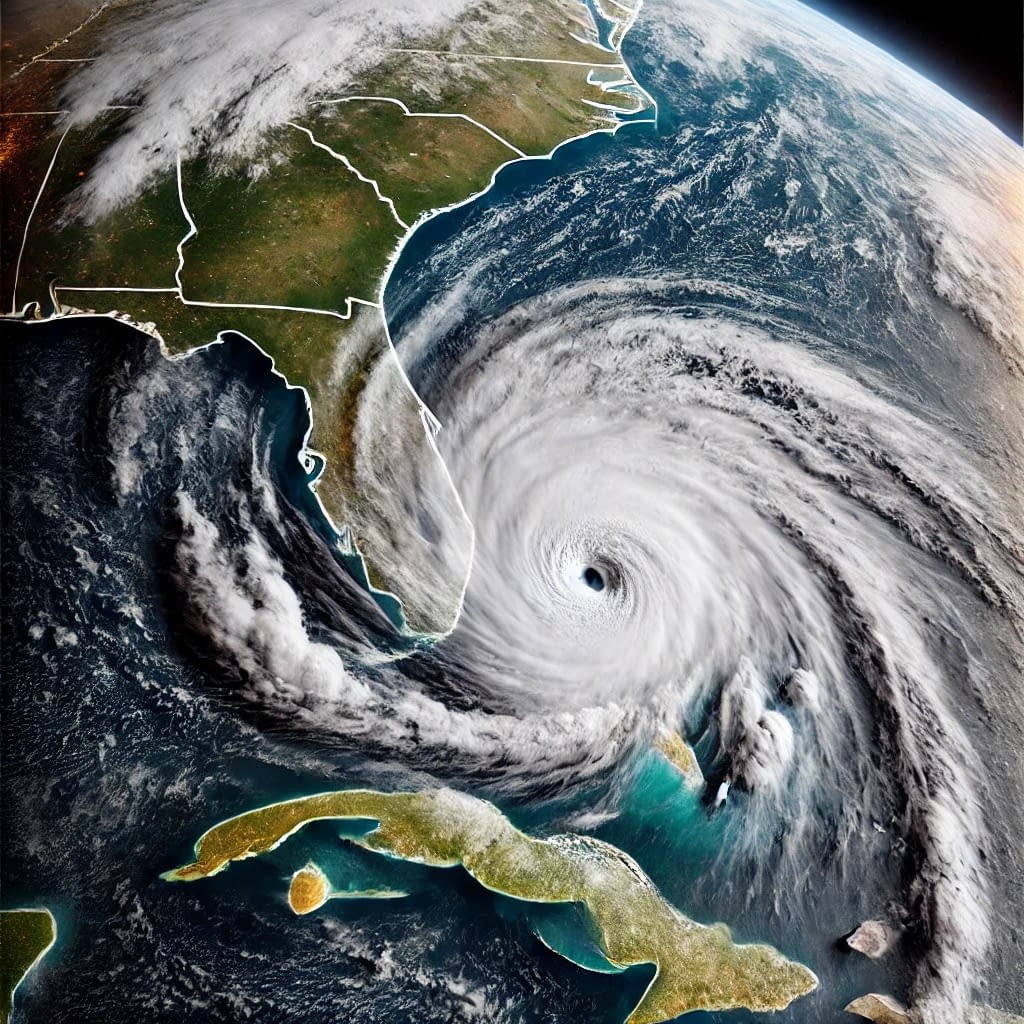 Fl Hurricane Florida home with roof debris and standing water after a hurricane, ready for cleanup and insurance inspection.