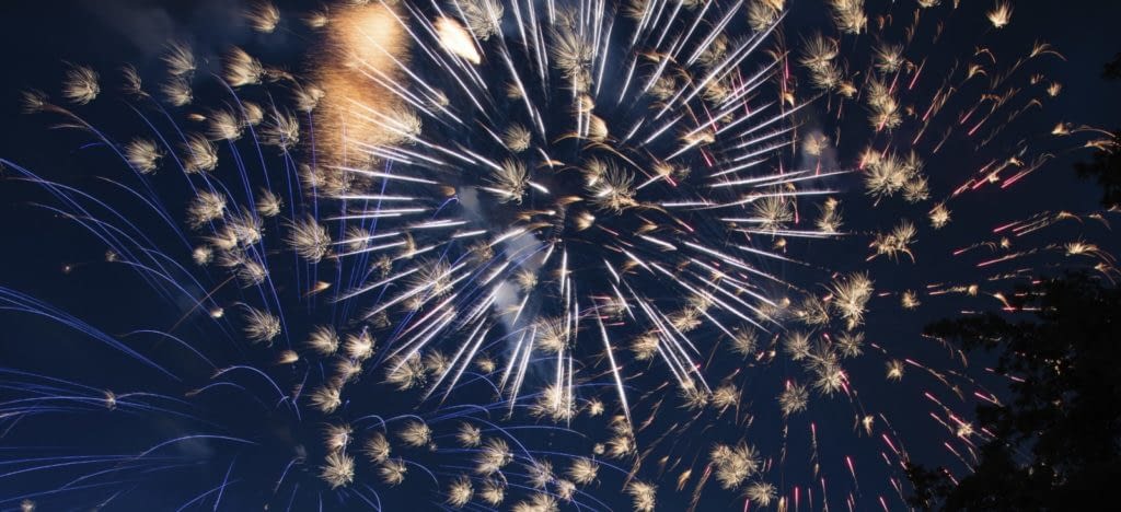 Fireworks on Fourth of July