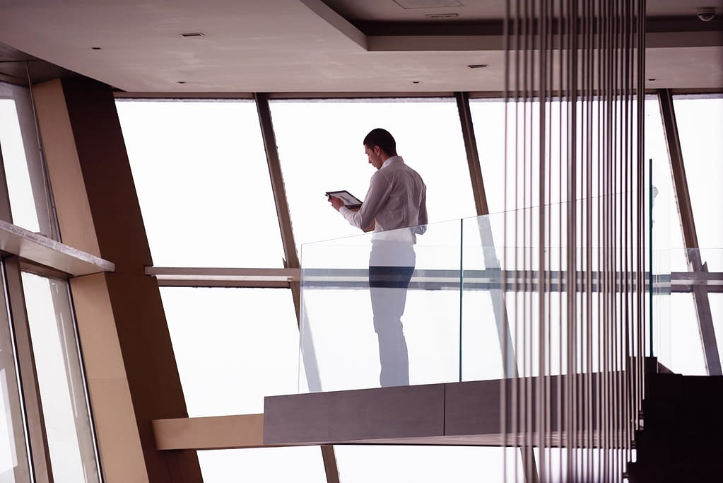 successful business man in penthouse apartment