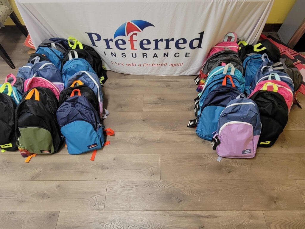 School bag giveaway
