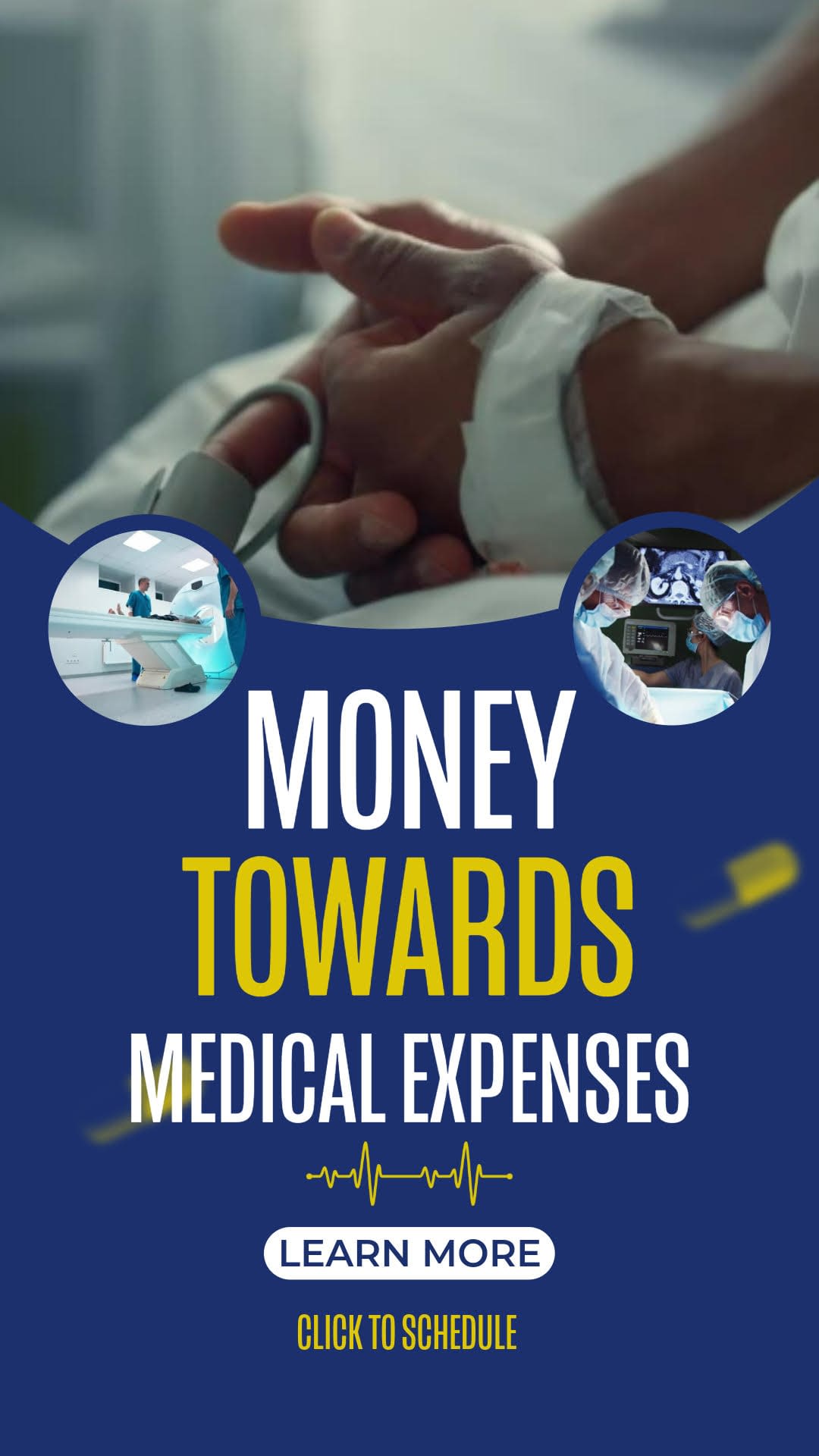 This is an image of a hand in a medical device with the image supporting the idea of buying indemnity insurance so you have money towards medical expenses in the case of a serious medical siutation