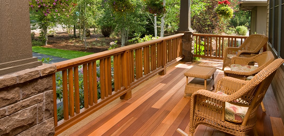 nice wooden deck outside
