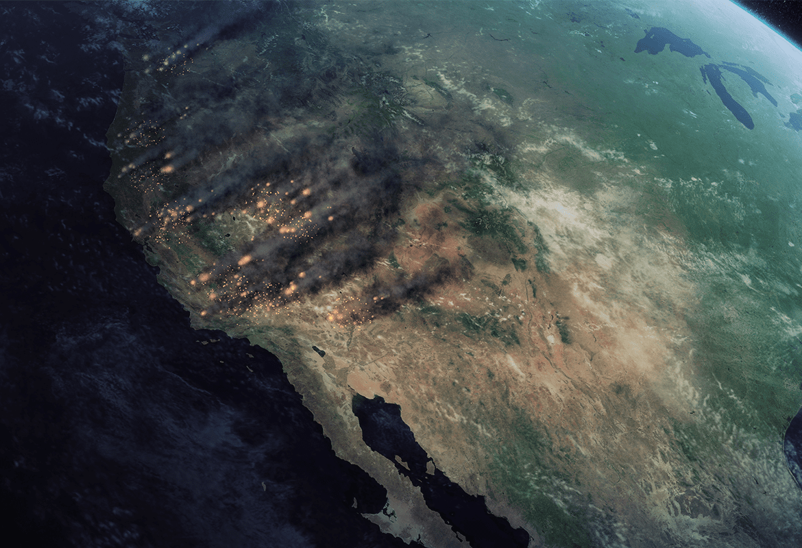 Satellite View of Wildfires