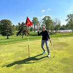 Liz Mika of Redmer Insurance at the Greg Redmer Jr Memorial Golf Tournament