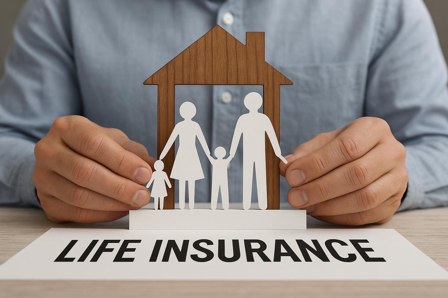 Family Reviewing Life Insurance Policy Documents