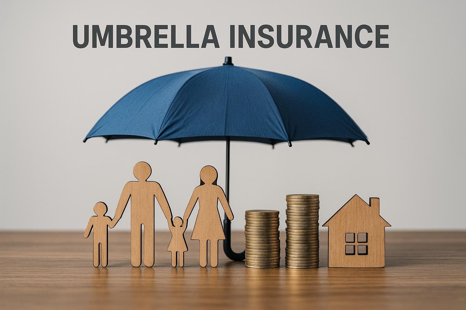 Illustration Representing Umbrella Insurance Coverage