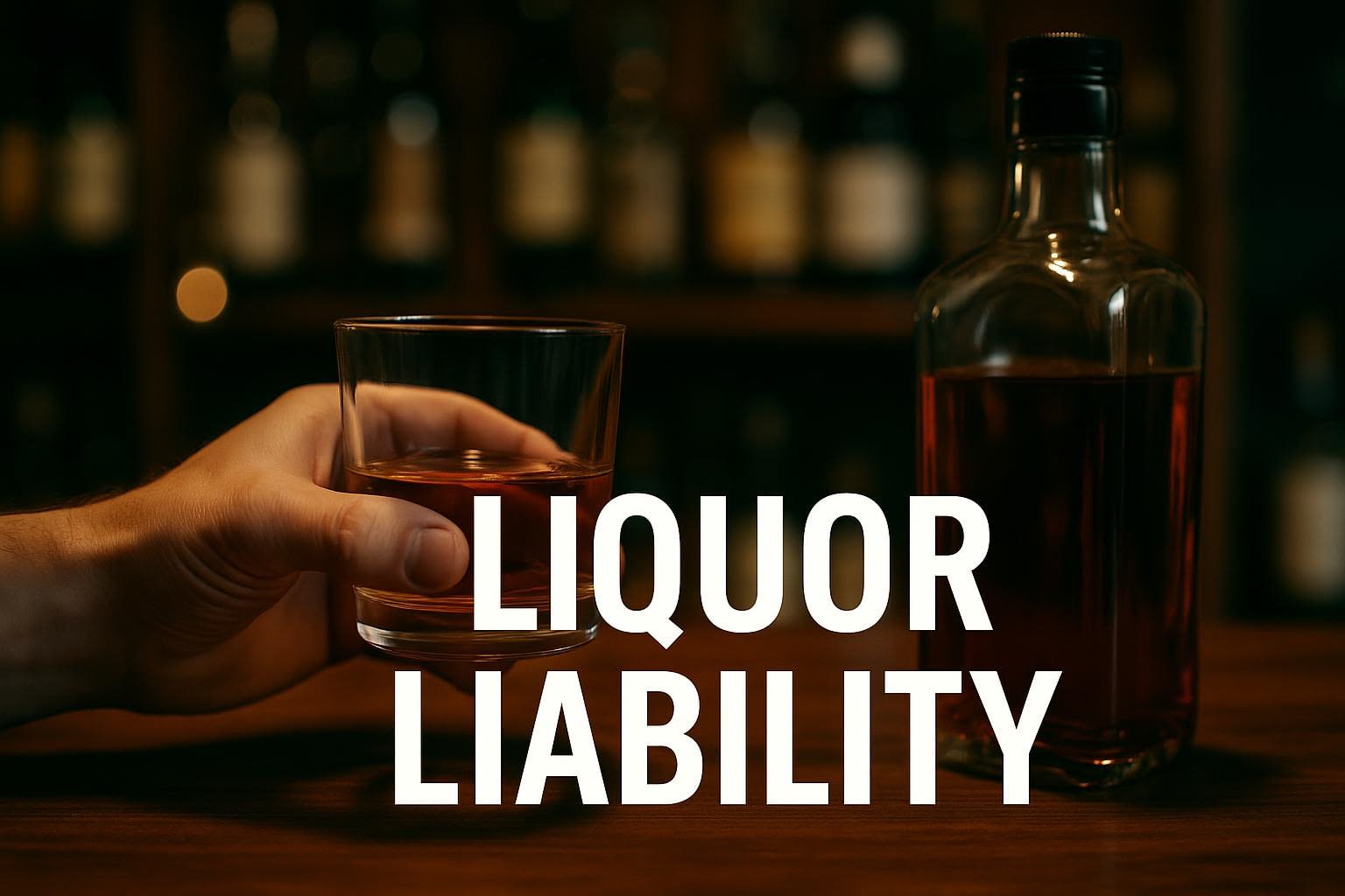 Liquor Liability Concept with Alcoholic Beverages and Legal Documents