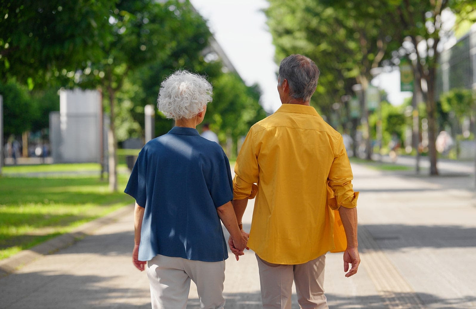 senior-couple-holding-hands-walking senior couple holding hands walking