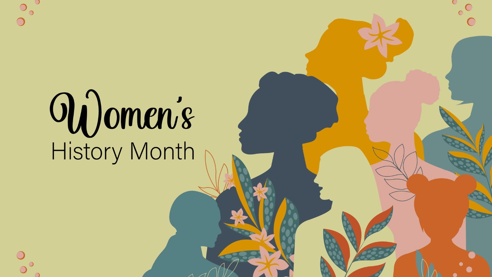 Poster showcasing Women's History Month.