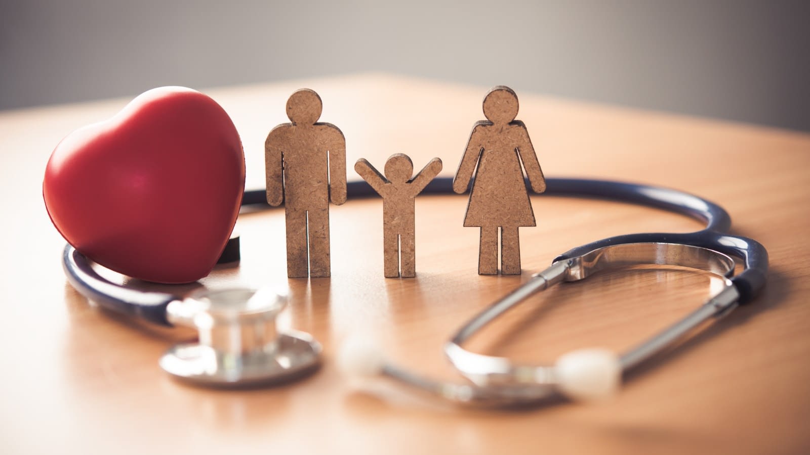 family wooden figure figures for health insurance