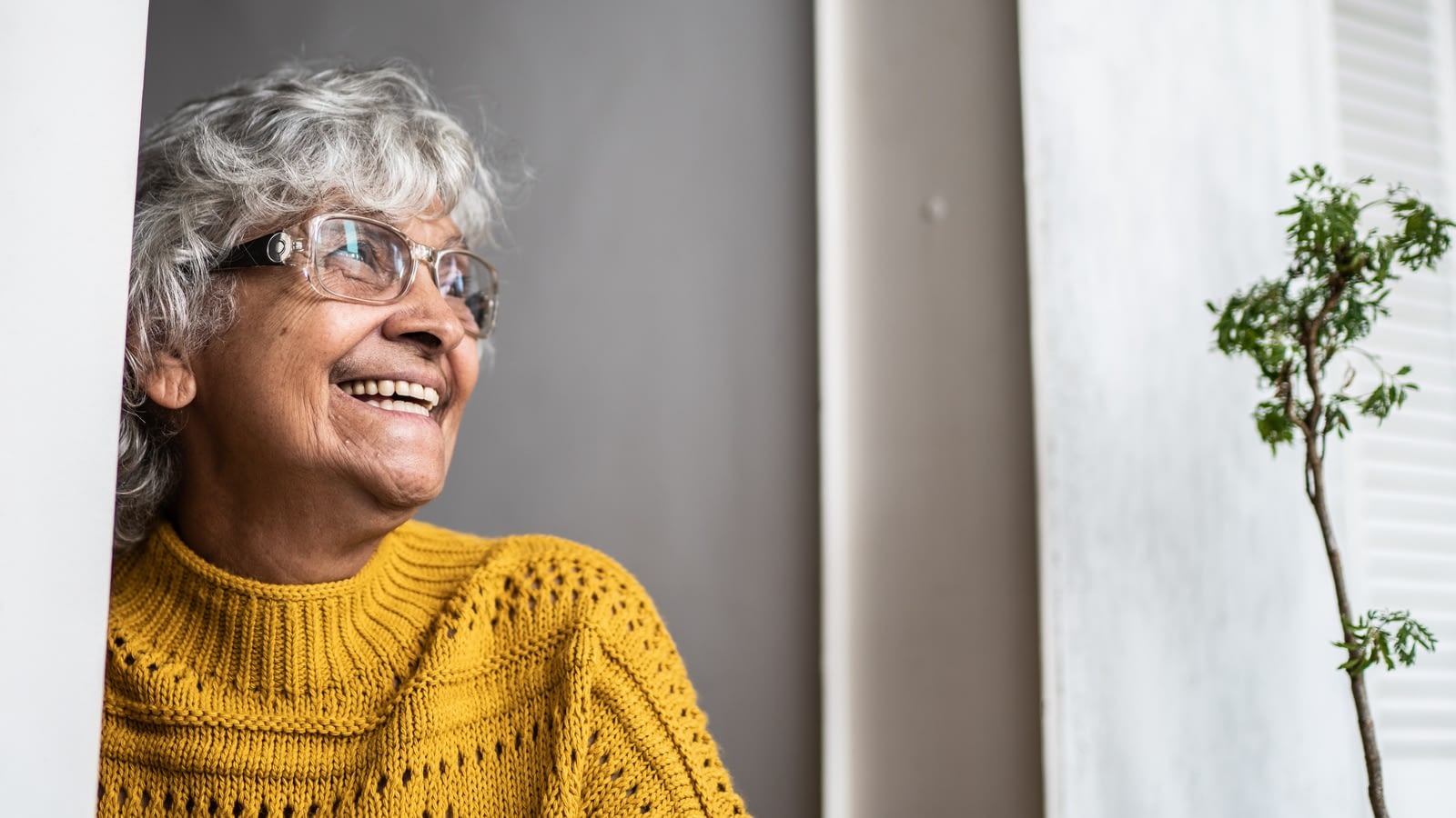 senior woman smiling