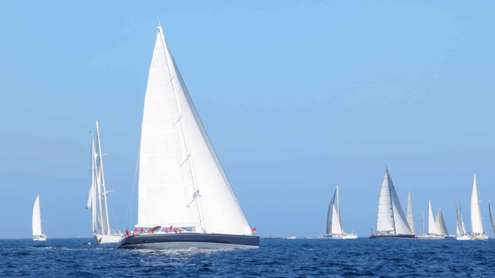 Sailboats out on Lake Erie