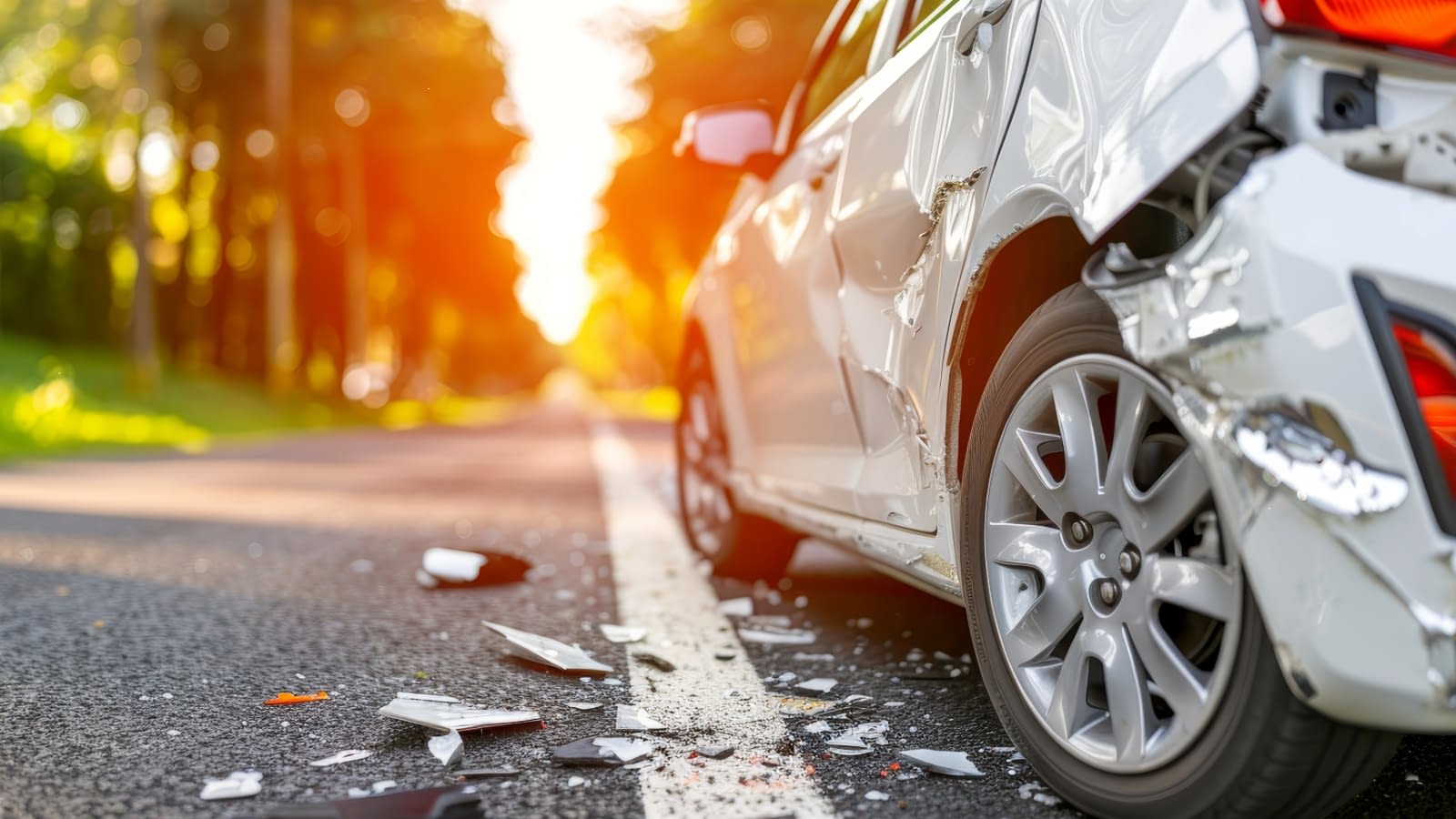 Car Insurance 5272026 Wrecked vehicle on the side of the road
