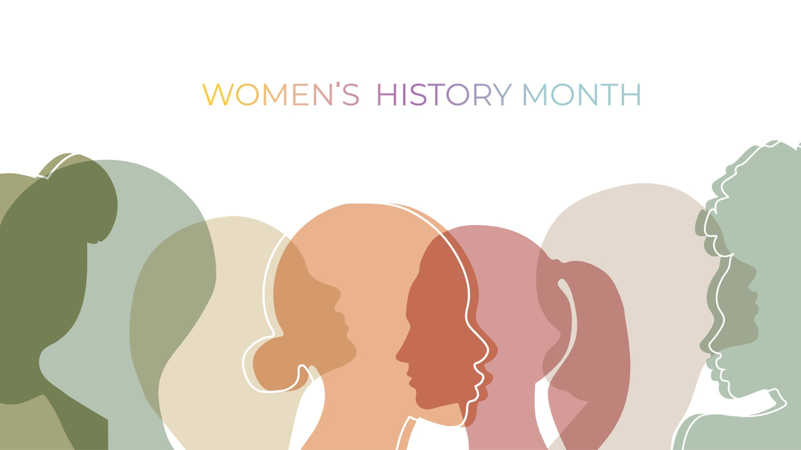 Women’s History Month Graphic of Multiple Women