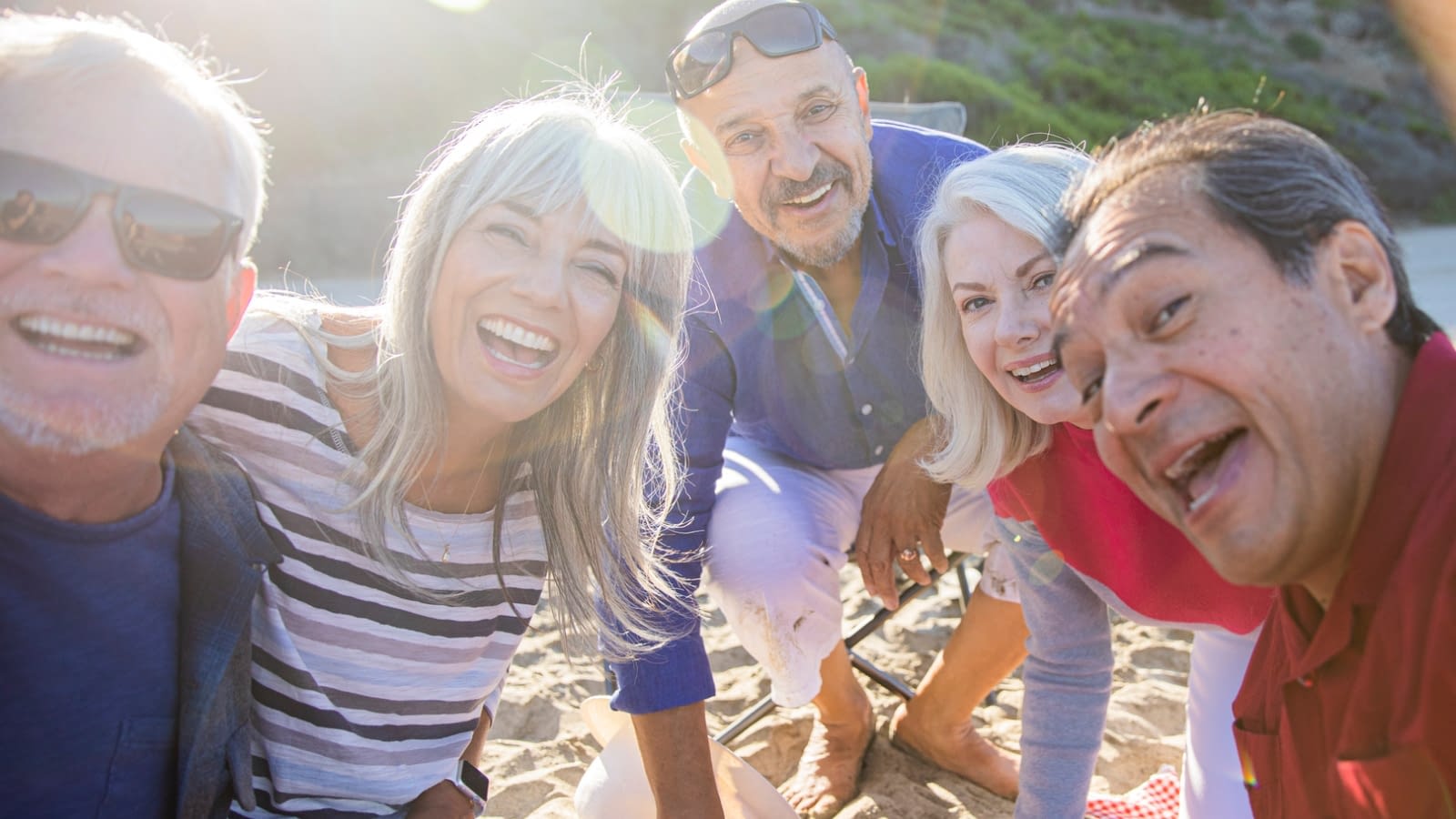 golden years seniors on the beach building community